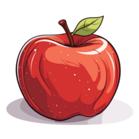 röd äpple - generativ ai png