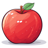 röd äpple - generativ ai png