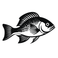 magnifique poisson silhouette - génératif ai png