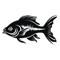 hermosa pescado silueta - generativo ai png