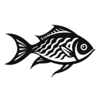 magnifique poisson silhouette - génératif ai png