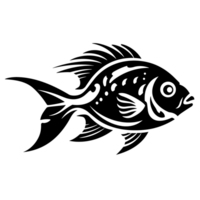 magnifique poisson silhouette - génératif ai png