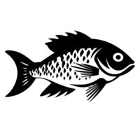 Beautiful Fish Silhouette - Generative Ai png