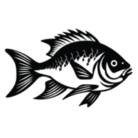 magnifique poisson silhouette - génératif ai png
