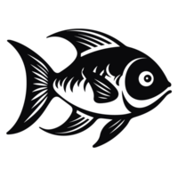 magnifique poisson silhouette - génératif ai png