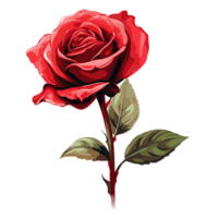 rose rouge sur fond blanc png