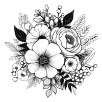 Beautiful Flower Design - Generative Ai png