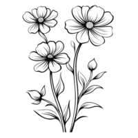 skön blomma design - generativ ai png