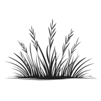 herbe silhouette - génératif ai png