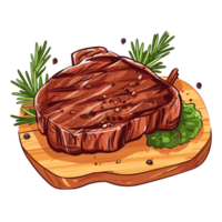 grillé steak clipart - génératif ai png