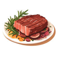 gegrild steak clip art - generatief ai png