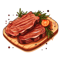 grillé steak clipart - génératif ai png