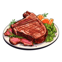 grelhado bife clipart - generativo ai png