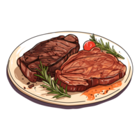 grillé steak clipart - génératif ai png