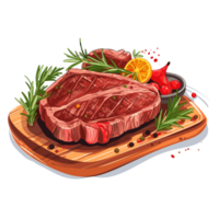 grillé steak clipart - génératif ai png