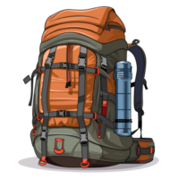 caminhada mochila clipart - generativo ai png