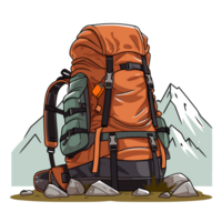 Wandern Rucksack Clip Art - - generativ ai png