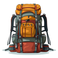 caminhada mochila clipart - generativo ai png