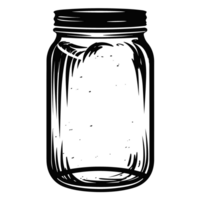 Beautiful Jar Silhouette - Generative Ai png