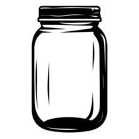 Beautiful Jar Silhouette - Generative Ai png