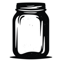 Beautiful Jar Silhouette - Generative Ai png