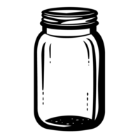 Beautiful Jar Silhouette - Generative Ai png