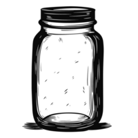 Beautiful Jar Silhouette - Generative Ai png