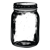 Beautiful Jar Silhouette - Generative Ai png