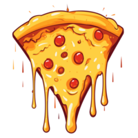 Beautiful Pizza Slice Clipart - Generative Ai png