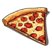 Beautiful Pizza Slice Clipart - Generative Ai png