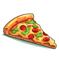 Beautiful Pizza Slice Clipart - Generative Ai png