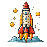 Beautiful Rocket Clipart - Generative Ai png