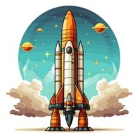 Beautiful Rocket Clipart - Generative Ai png