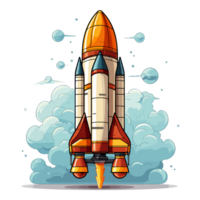 Beautiful Rocket Clipart - Generative Ai png