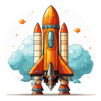 Beautiful Rocket Clipart - Generative Ai png