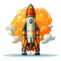 Beautiful Rocket Clipart - Generative Ai png