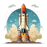 Beautiful Rocket Clipart - Generative Ai png