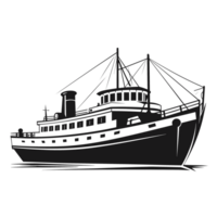 mooi schip silhouet - generatief ai png