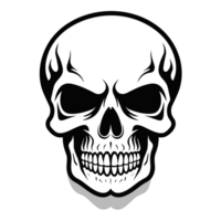 Beautiful Skull Silhouette - Generative Ai png