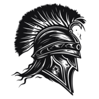 spartiate casque silhouette - génératif ai png