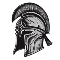 spartiate casque silhouette - génératif ai png