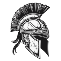 spartaans helm silhouet - generatief ai png