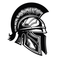 spartiate casque silhouette - génératif ai png