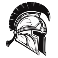 spartaans helm silhouet - generatief ai png