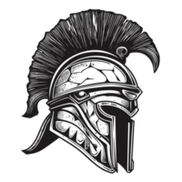 spartiate casque silhouette - génératif ai png