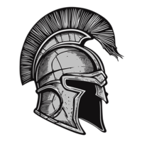 espartano casco silueta - generativo ai png