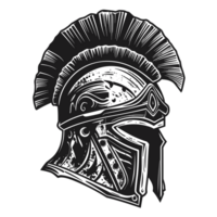 espartano casco silueta - generativo ai png