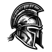 spartaans helm silhouet - generatief ai png