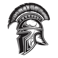 spartiate casque silhouette - génératif ai png