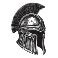spartaans helm silhouet - generatief ai png